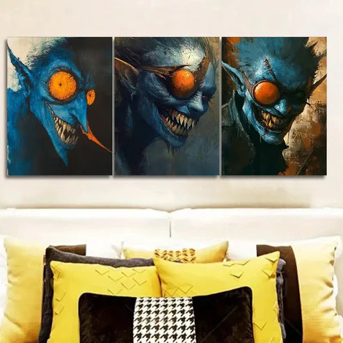 3pcs Featuring a Forest Demon Wall Art Canvas Unframed - High Quality Print 100% Australian Made Wall Canvas