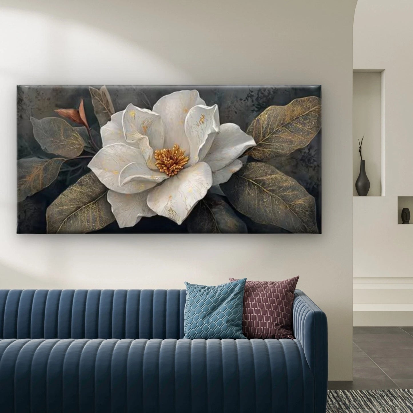 Enchanting Peony Flower Wall Art Canvas Office Home Room Framed 120x60cm - Bella Home Decor