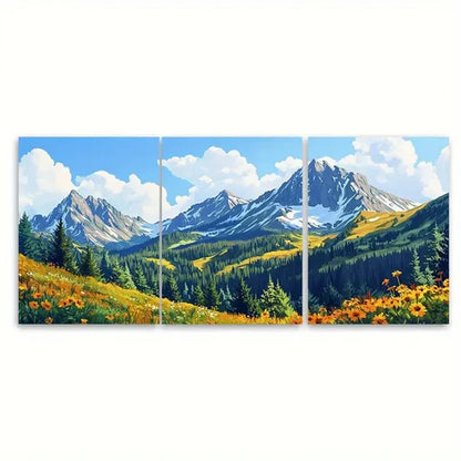 3pcs Showcasing Colorado Travel Mountain View Wall Art Canvas Unframed - High Quality Print 100% Australian Made Wall Canvas