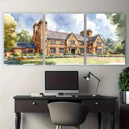 3pcs Bespoke Wedding Venue Portrait Wall Art Set Canvas Framed 40x60cm - High Quality Print 100% Australian Made Wall Canvas Ready to Hang - Bella Home Decor