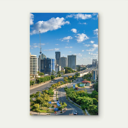Bright Brisbane Cityscape Story Bridge 40x60cm Metal Print Ready to Hang