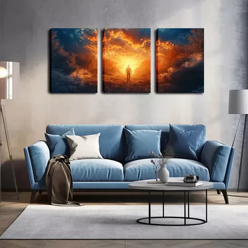 3pcs ,People In Dreams Wall Art Canvas Unframed - High Quality Print 100% Australian Made Wall Canvas