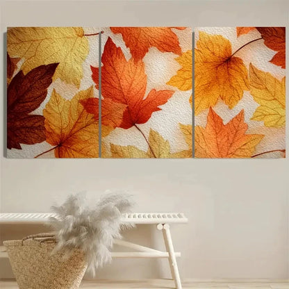3pcs Thanksgiving Fall Holiday Wall Art Set Canvas Framed 50x70cm - High Quality Print 100% Australian Made Wall Canvas Ready to Hang