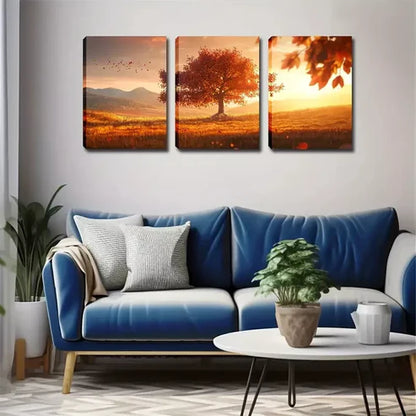 3pcs Facing The Sun Of The Tree Wall Art Canvas Unframed - High Quality Print 100% Australian Made Wall Canvas