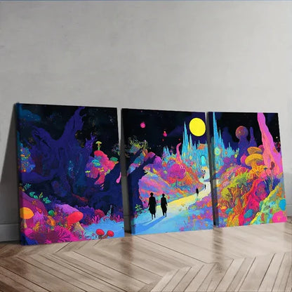 3pcs Strange Place (5) Wall Art Canvas Unframed - High Quality Print 100% Australian Made Wall Canvas