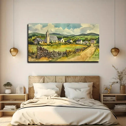 Rustic Country Landscape Décor Wall Art Canvas Office Home Room Framed 120x60cm