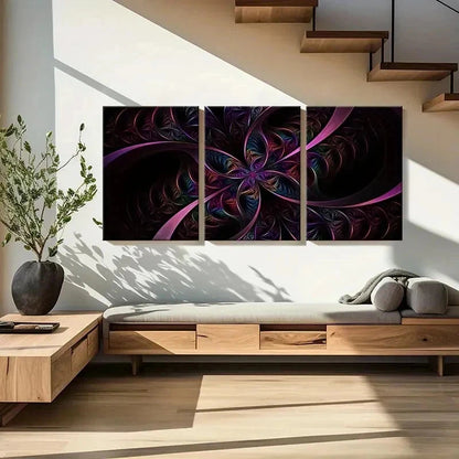 3pcs Abstract Shapes Composed Of Colorful Lines  Wall Art Set Canvas Framed 40x60cm - High Quality Print 100% Australian Made Wall Canvas Ready to Hang - Bella Home Decor