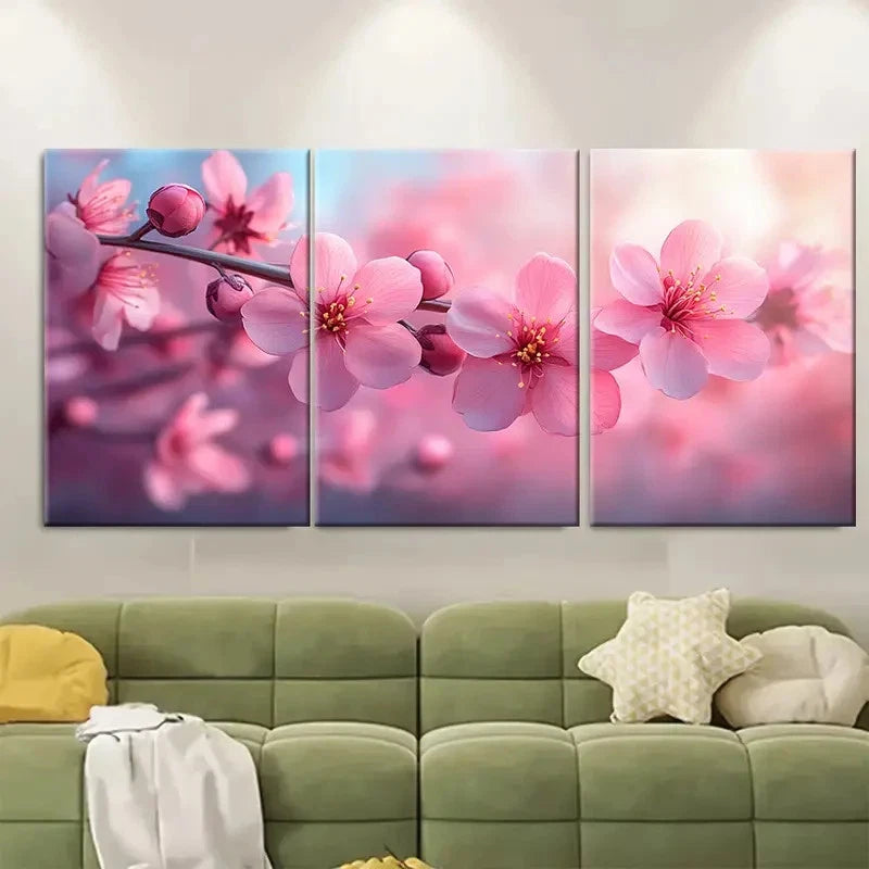 3pcs Blooming Blossom Art ER   Wall Art Set Canvas Framed 40x60cm - High Quality Print 100% Australian Made Wall Canvas Ready to Hang - Bella Home Decor
