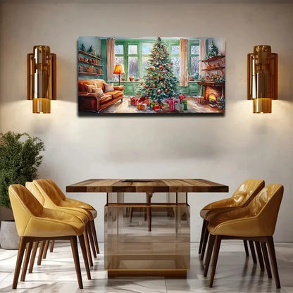 Vibrant Festive Modern Wall Art Canvas Office Home Room Framed 120x60cm
