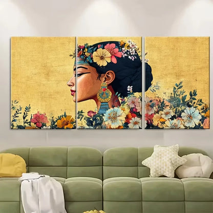 3pcs Vintage Egyptian Aesthetic Prints Metal Print Ready to Hang Art