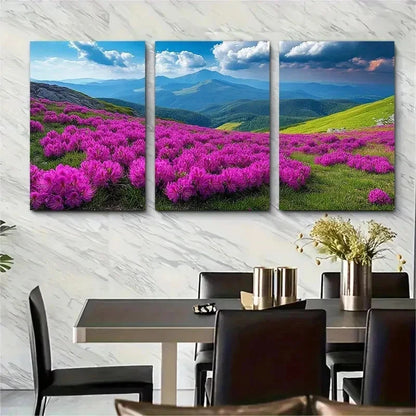 3pcs Scenic Carpathian Mountains Lands Perfect Wall Art Set Canvas Framed 50x70cm - High Quality Print 100% Australian Made Wall Canvas Ready to Hang