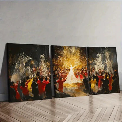 3pcs Depicting an Opera Scene Wall Art Canvas Unframed - High Quality Print 100% Australian Made Wall Canvas - Bella Home Decor