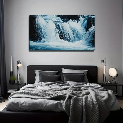 Power Of Water Suitable Wall Art Canvas Office Home Room Framed 120x60cm