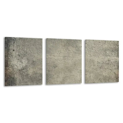 3pcs Grey Concrete Wall Texture Art Panels    Wall Art Set Canvas Framed 50x70cm - High Quality Print 100% Australian Made Wall Canvas Ready to Hang