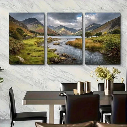 3pcs Wasdale Head Wastwater Surrounding Perfect Wall Art Set Canvas Framed 50x70cm - High Quality Print 100% Australian Made Wall Canvas Ready to Hang