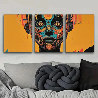 3pcs Cyborg-Inspired   Wall Art Set Canvas Unframed - High Quality Print 100% Australian Made Wall Canvas - Bella Home Decor