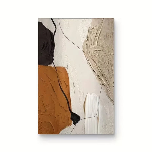 Exceptional Hand-Painted Abstract 60x90cm Metal Print Ready to Hang