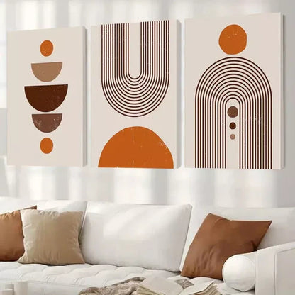 3pcs Minimalist Geometric Art Wall Art Canvas Unframed - High Quality Print 100% Australian Made Wall Canvas