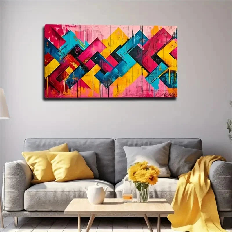 Uninhibited Artistic Sense Wall Art Canvas Office Home Room Framed 120x60cm