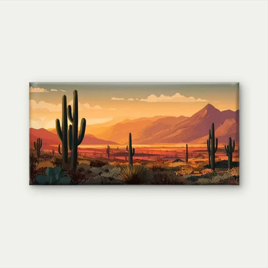 Sunset Desert Landscape Wall Art Canvas Office Home Room Framed 120x60cm