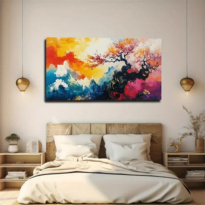 Brilliant Clouds And Rosy Cloud Wall Art Canvas Office Home Room Framed 120x60cm