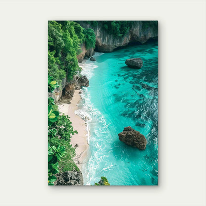 Breathtaking View Natural Beach 40x60cm Metal Print Ready to Hang