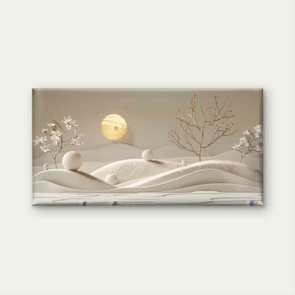 Whispers of the Golden Moon Wall Art Canvas Office Home Room Framed 120x60cm - Bella Home Decor