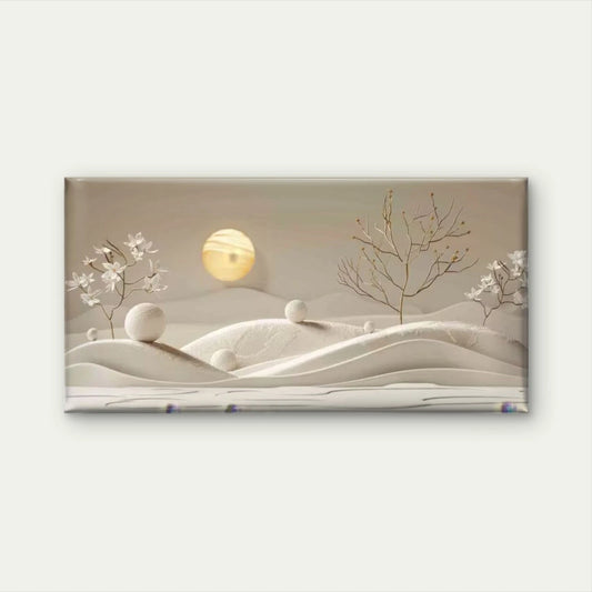 Whispers of the Golden Moon Wall Art Canvas Office Home Room Framed 120x60cm