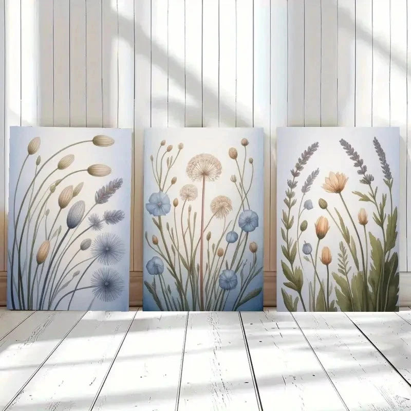 3pcs Botanical Monstera & Banana Leaf Metal Print Ready to Hang Art - Bella Home Decor