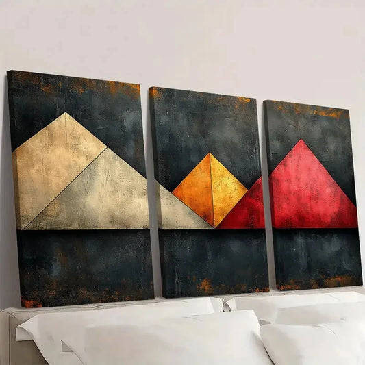 33pcs Home & Office, Black, Golden, Red BG Framed Wall Art Set Canvas Framed 50x70cm - High Quality Print 100% Australian Made Wall Canvas Ready to Hang