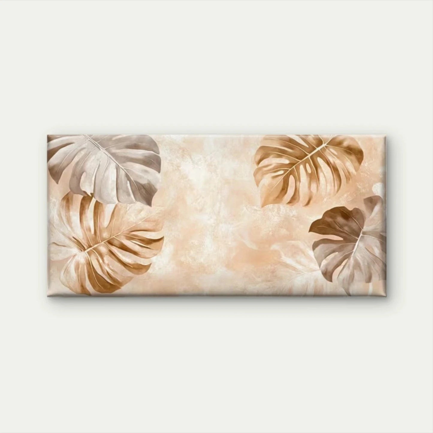 Transparent Leaves with Veins Wall Art Canvas Office Home Room Framed 120x60cm