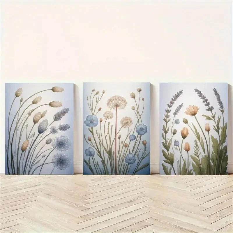 3pcs Botanical Monstera & Banana Leaf Metal Print Ready to Hang Art - Bella Home Decor