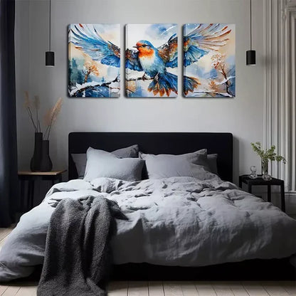 3pcs Exquisite Design, a Bird about to Take Off Wall Art Canvas Unframed - High Quality Print 100% Australian Made Wall Canvas