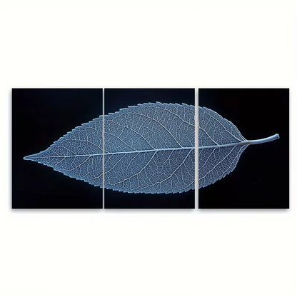 3pcs Dreamy Skeleton Leaf Botanical Photography Metal Print Ready to Hang Art - Bella Home Decor