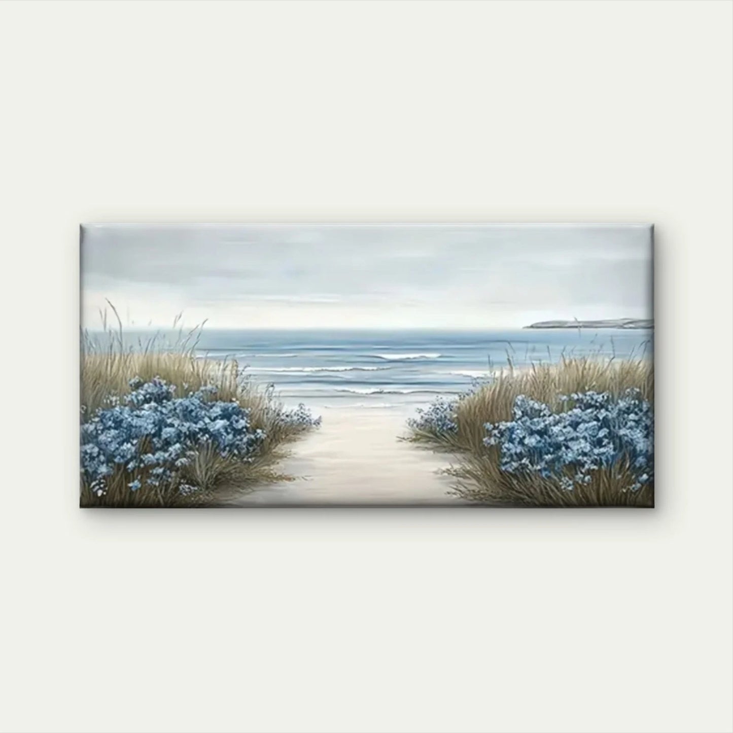 Road Sea Peaceful Perfect Wall Art Canvas Office Home Room Framed 120x60cm