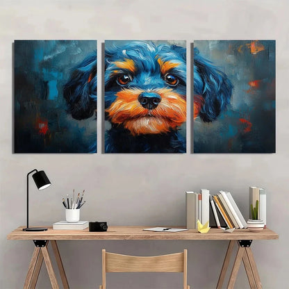 3pcs Cockapoo Dog Pet Abstract Modern Metal Print Ready to Hang Art - Bella Home Decor