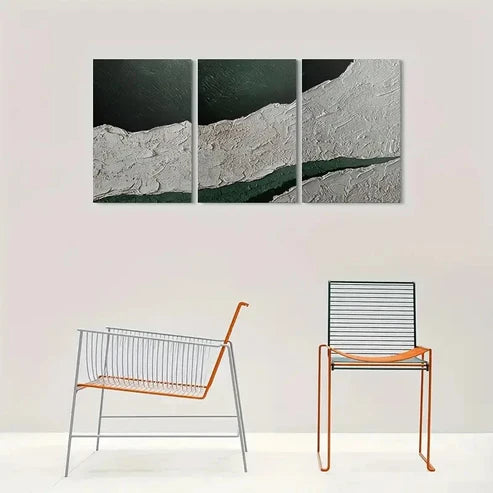 3pcs Modern Abstract Textured Painting Wall Art Canvas Unframed - High Quality Print 100% Australian Made Wall Canvas
