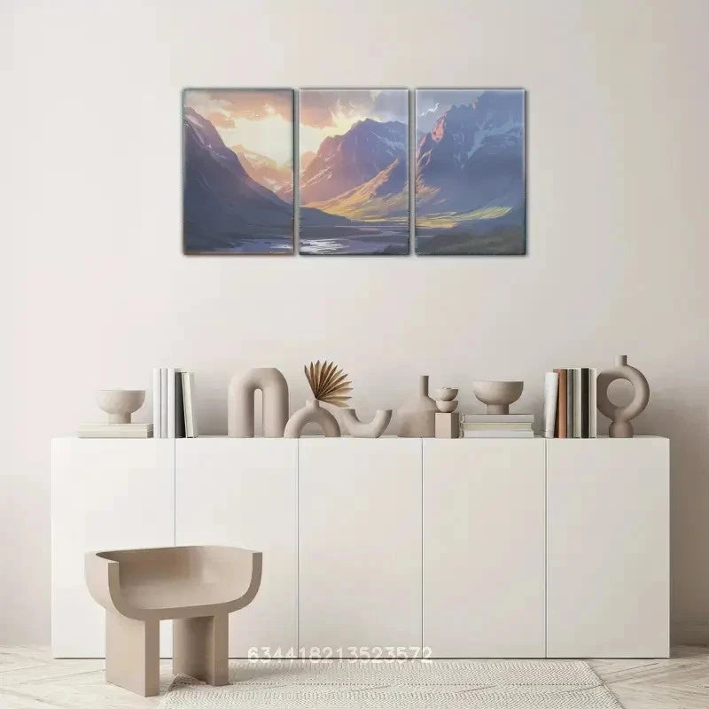 3pcs Ben Nevis Scottish Highlands Travel art Metal Print Ready to Hang Art - Bella Home Decor