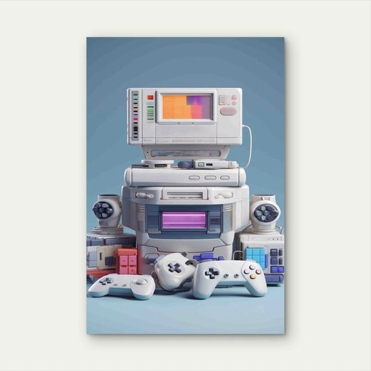 3D Gaming Device 40x60cm Metal Print Ready to Hang