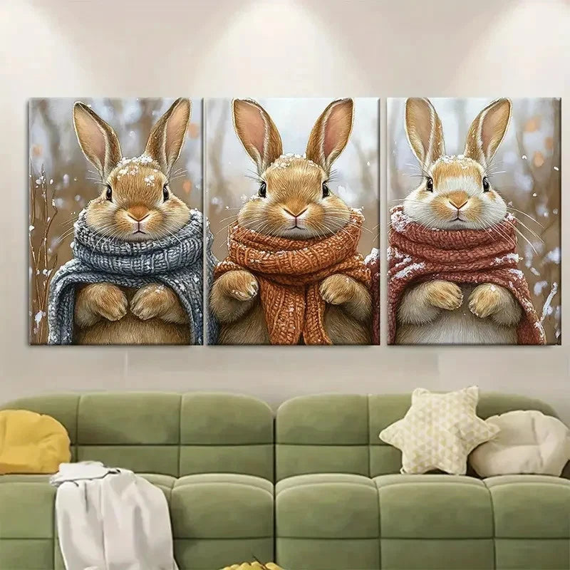 3pcs Peanut Butter Paste Cake Painting TI Wall Art Set Canvas Framed 60x90cm - High Quality Print 100% Australian Made Wall Canvas Ready to Hang