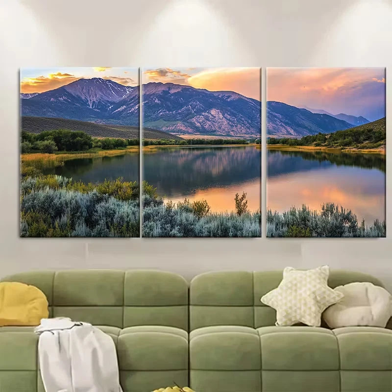 3pcs Bear Lake State Park Metal Print Ready to Hang Art - Bella Home Decor
