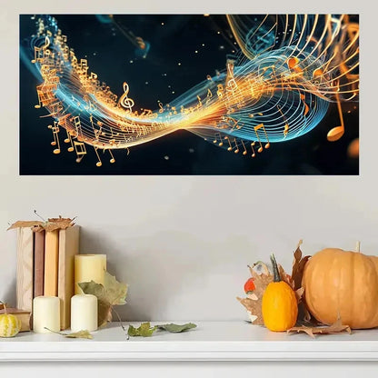 Symphony Of Sound & Light Wall Art Canvas Office Home Room Framed 120x60cm