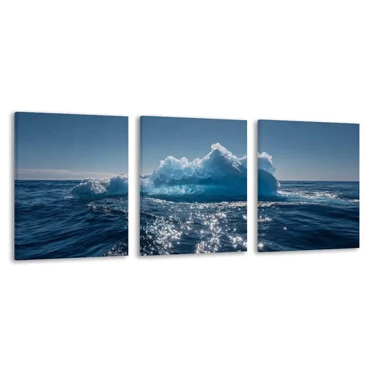 3pcs Ocean Wave Minimalist Beach House Decor Wall Art Set Canvas Framed 60x90cm - High Quality Print 100% Australian Made Wall Canvas Ready to Hang