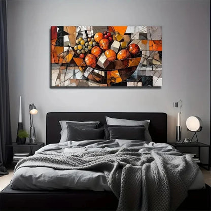A Pot Of Abstract Fruit Wall Art Canvas Office Home Room Framed 120x60cm