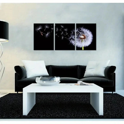 3pcs Black and White Nature Floral Design Metal Print Ready to Hang Art - Bella Home Decor