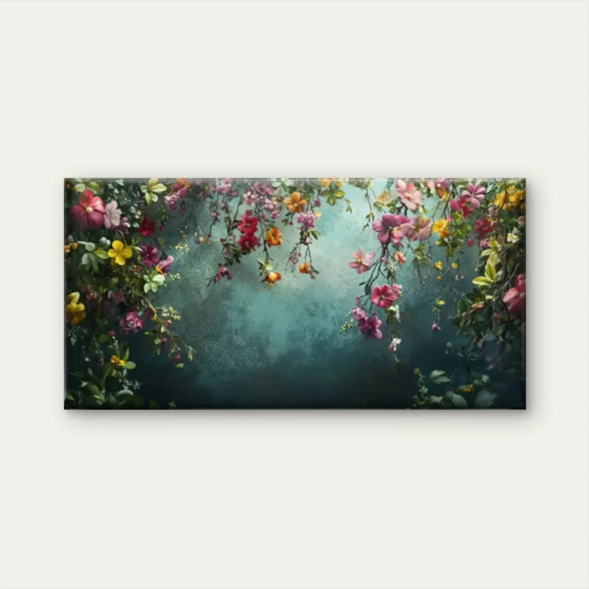 Floral Arrangement Pink Yellow Wall Art Canvas Office Home Room Framed 120x60cm