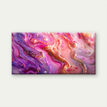 Marble Ink Texture With Glitter Wall Art Canvas Office Home Room Framed 120x60cm - Bella Home Decor