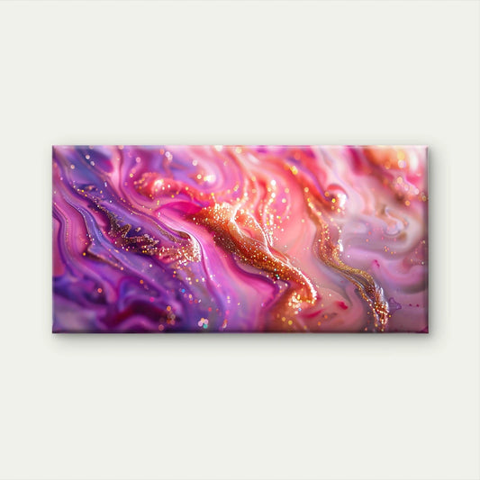 Marble Ink Texture With Glitter Wall Art Canvas Office Home Room Framed 120x60cm