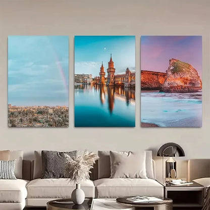 3pcs Addis Ababa Photo Art Metal Print Ready to Hang Art - Bella Home Decor