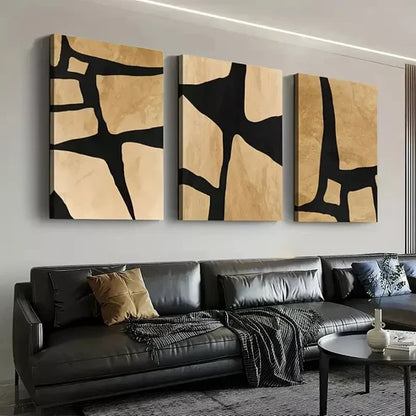 3pcs Modern Abstract Figures Irregular Geometric Wall Art Canvas Unframed - High Quality Print 100% Australian Made Wall Canvas